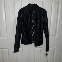 Guess Faux Leather Motorcycle Jacket. Size M
