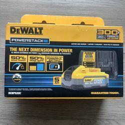 DEWALT 20V MAX XR POWERSTACK Lithium-Ion Battery Starter Kit with 5.0Ah Battery and Charger