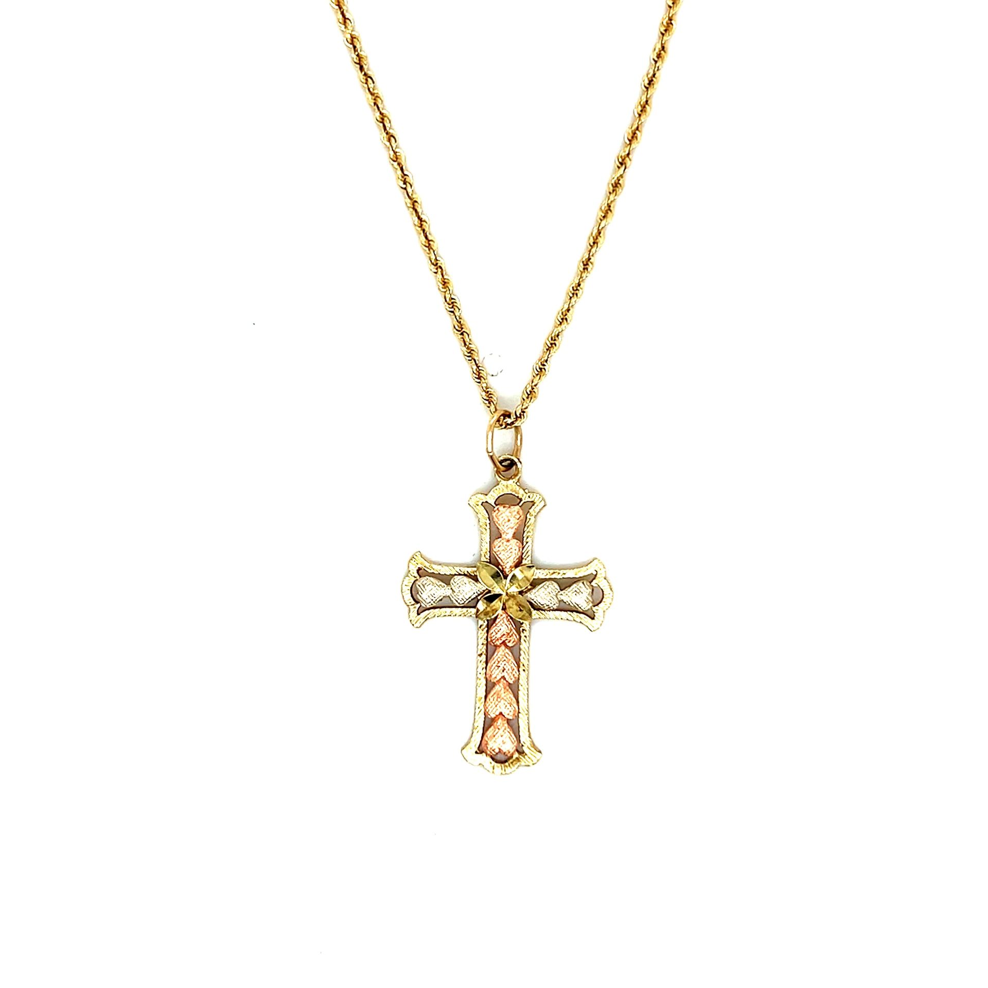 Gorgeous 14K Gold Cross Necklace