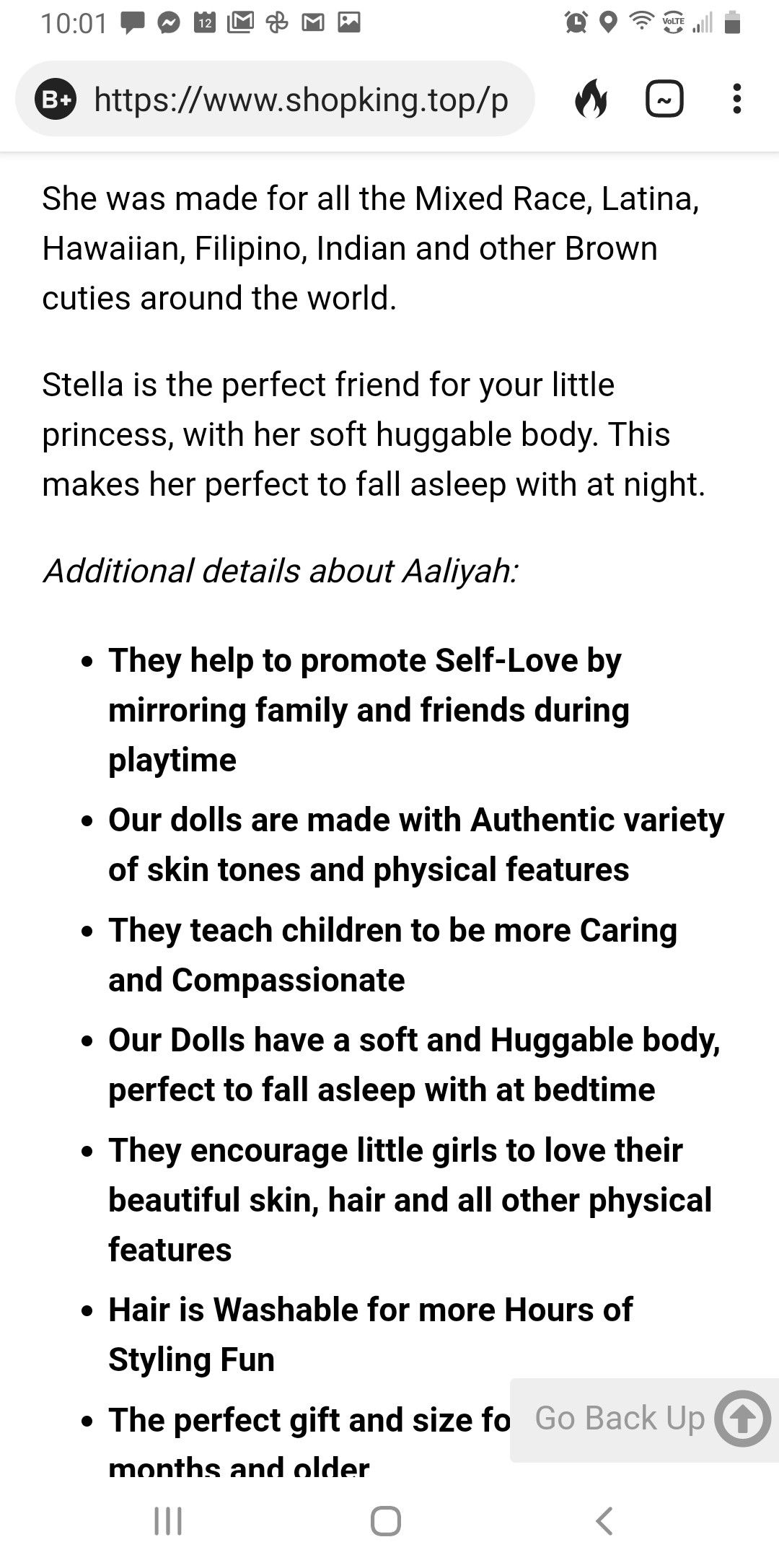 Positively perfect ethnic doll