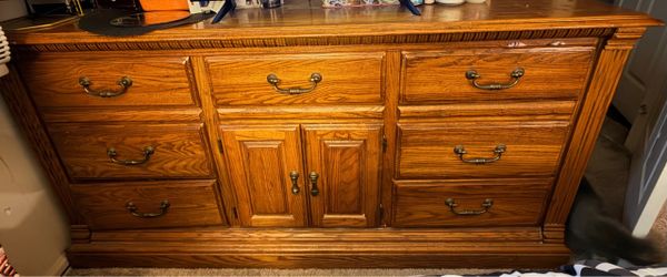 Transitional Honey Oak Dresser