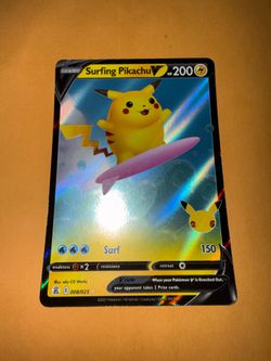 Surfing Pikachu celebrations Pokemon card