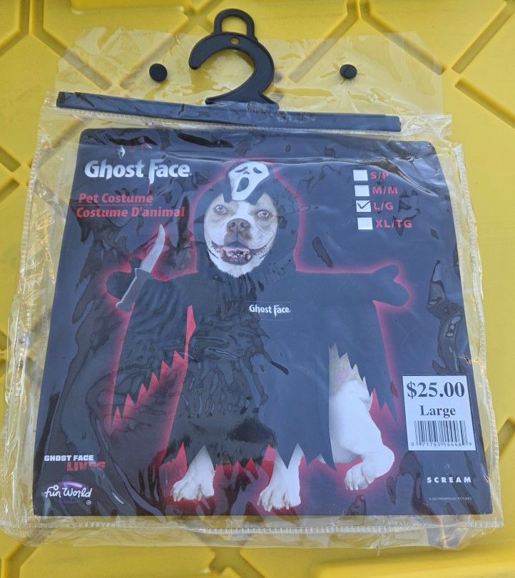 Ghostface Dog Costume 