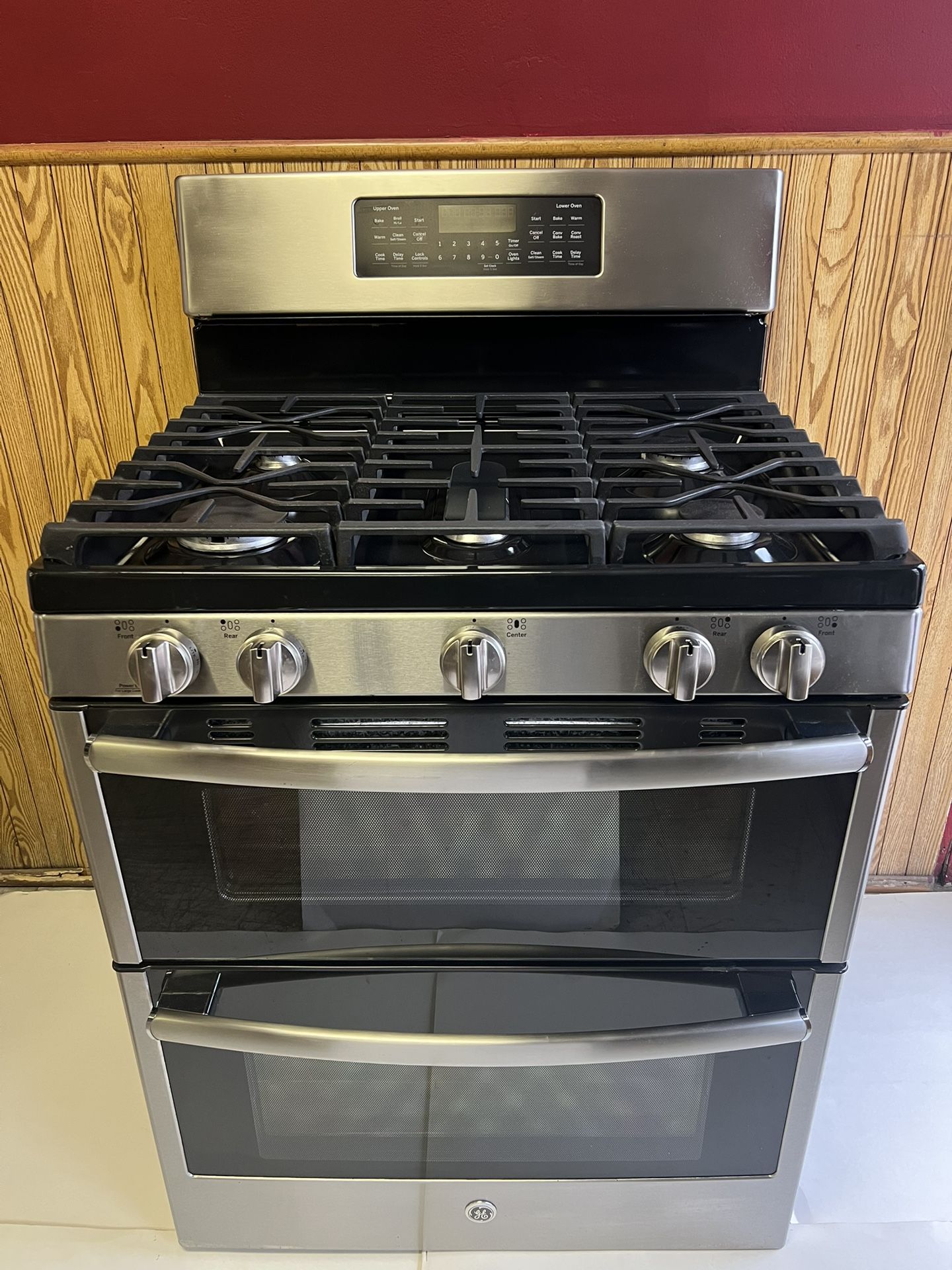 Stove Gas G.E Double Oven 5 Burners 