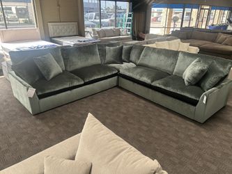 Emerald Green Cloud Sectional 