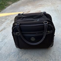 Ralph Lauren Chaps Rolling Briefcase / Carry-On Luggage Bag Tote