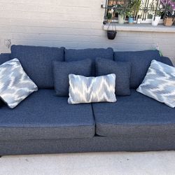 Modern Baby Blue Sofa Couch - Excellent Condition
