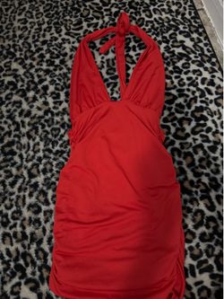 Red short dress