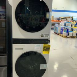 Lg Wash Tower Electric With Center Control, Front Load washer And Dryer