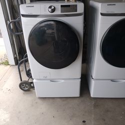 Washer And Gas Dryer With Drawers 