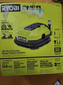 Ryobi ONE+ 18V Cordless Dual Function Inflator/Deflator(Tool Only