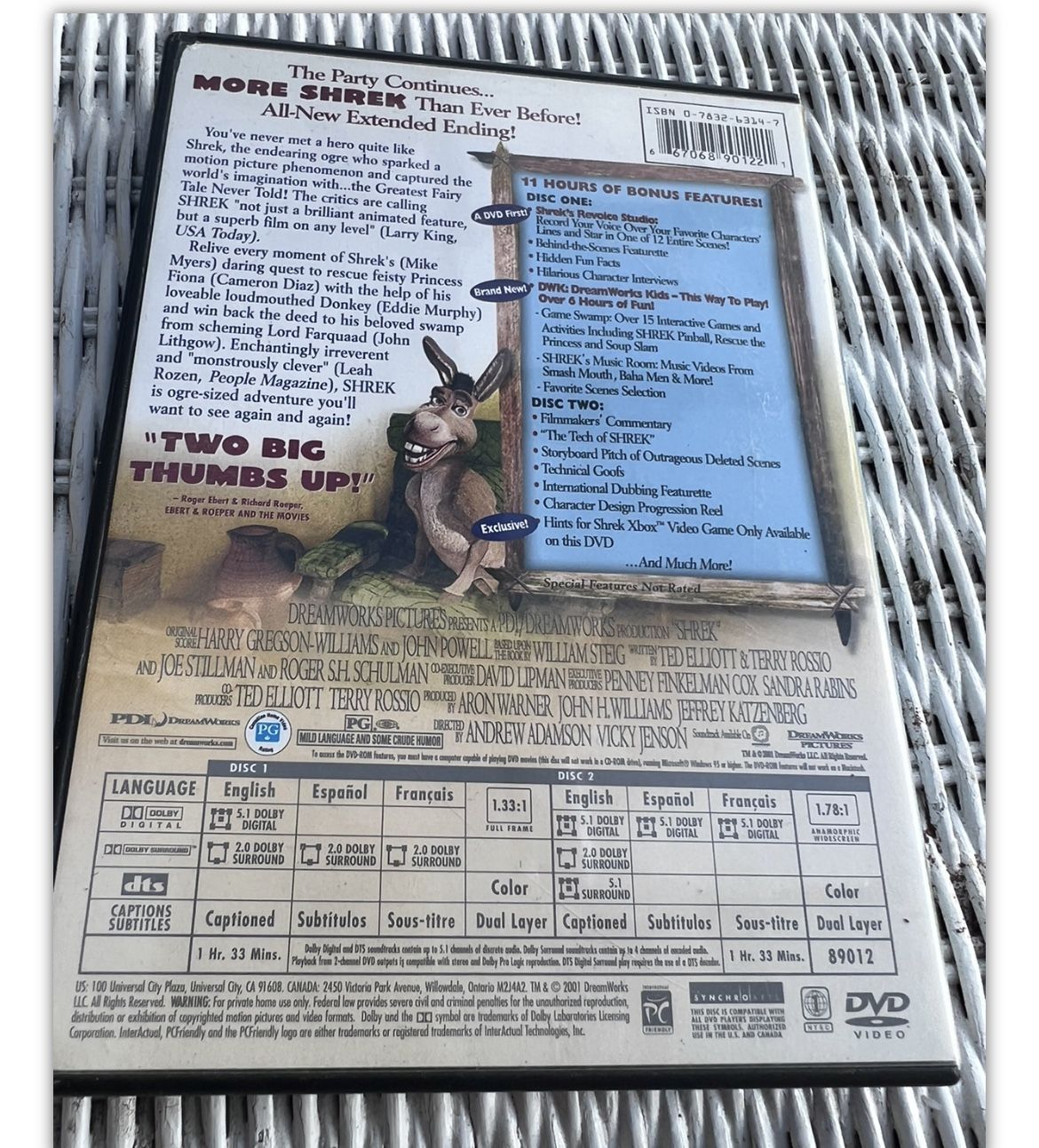 Shrek 2 (DVD, 2004, Full Screen)