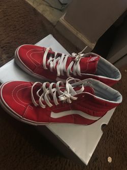 Red Vans 9.5