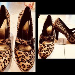 Leopard Print High Heels (sz: 8 1/2)