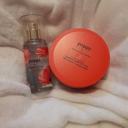 Bath & Body Works 2PC SET Poppy Mist & Whipped Body Butter 