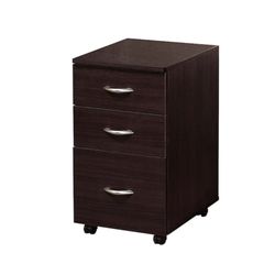 ACME Furniture Benzara 3 Drawer File Cabinet - Dark Brown