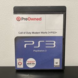 Call Of Duty MW3 Modern Warfare 3 PS3 Sony PlayStation 3 Video Game 2011