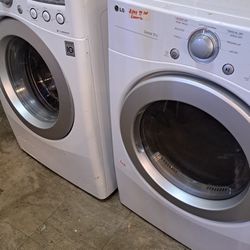 LG front load washer and dryer.