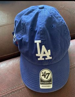 Vintage LA Dodgers ’47 Clean Up Blue Hat Embroidered Signature #8 OSFA MLB