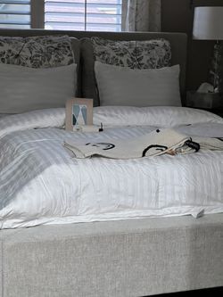 Boxspring and queen mattress like new for free