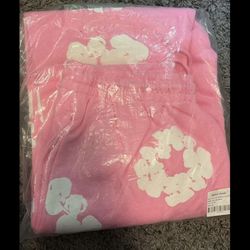 Pink Denim tear size medium