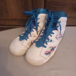 Nike Air Jordan 6 Retro GS In White/Laser Fuchsia -Green Abyss Color