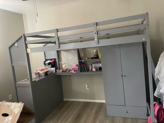 Loft Bed with dresser and desk