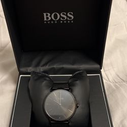 HUGO Men's Skyliner Black Stainless Steel Mesh Bracelet