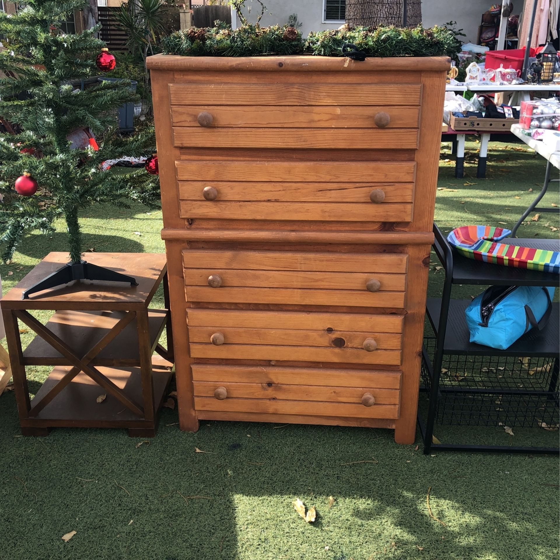 Five drawer, tall dresser