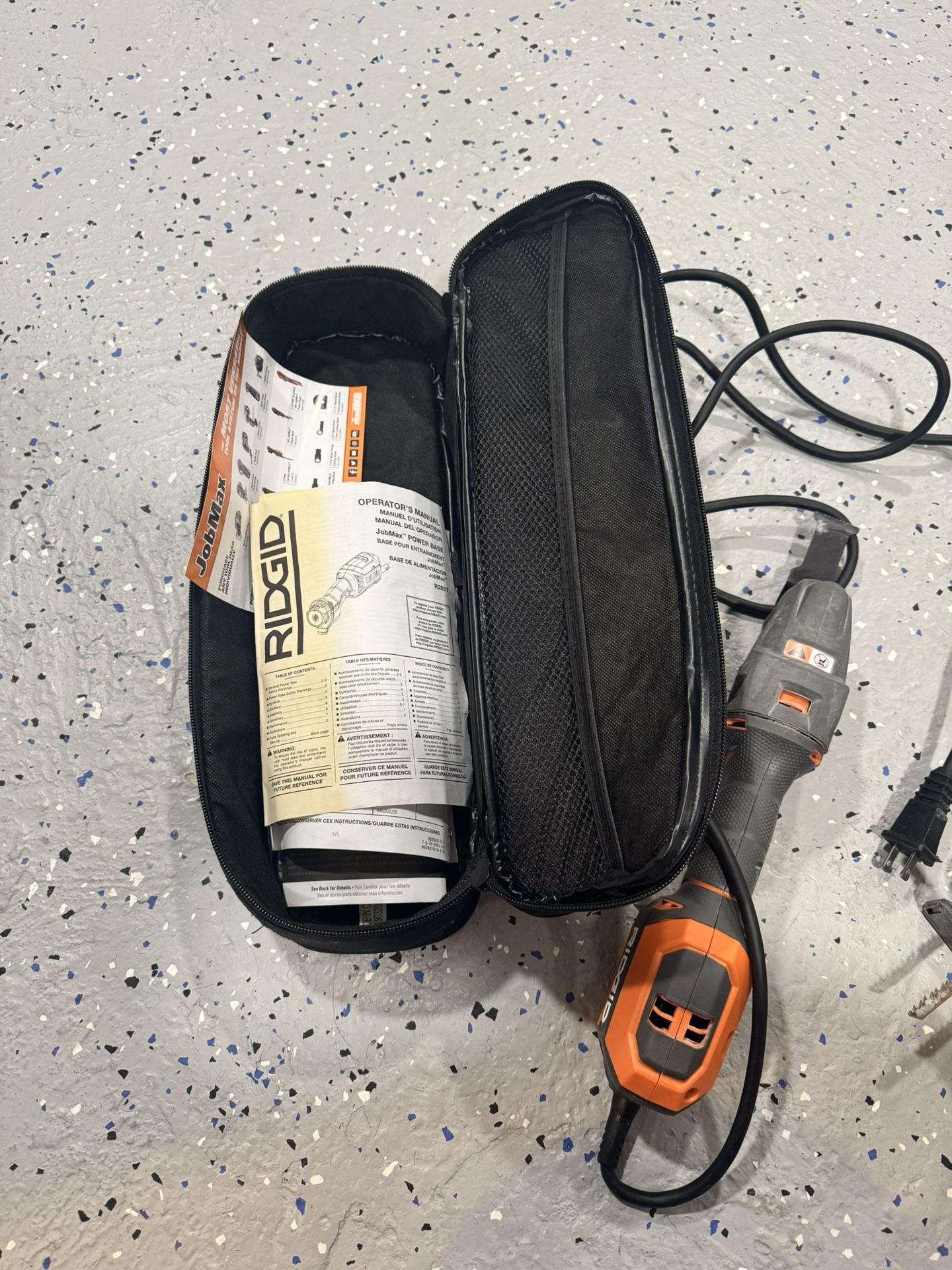 Ridgid Corded Multi Tool With Attachment.