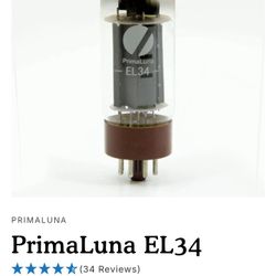 PrimaLuna EL34 Bulbs for EVO300 Series amplifiers (New Set of 4)
