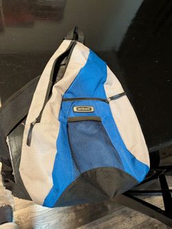 Embark Crossbody Sling Backpack Daypack Hiking Travel School Blue Gray