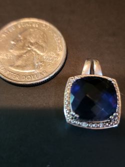 925 sapphire pendent