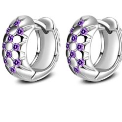 925 Sterling Silver 8 mm Small Hoop Earring 