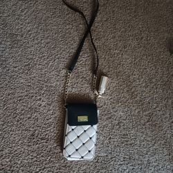 Betsy Johnson Pink, Black, and Gold Cross Body Bag