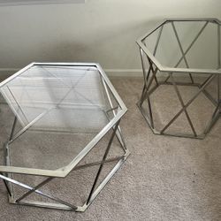 2 Glass Coffee Tables 