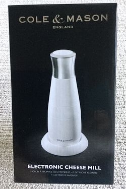 Cole & Mason Electronic Cheese Mill (NEW in box never used)