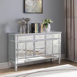 SUPER SALE!! Glamorous Mirrored Accent Cabinet!  Best Prices!