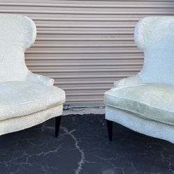Cream/off White Accents Wing Chair Set