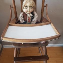 Antique Wooden Highchair 