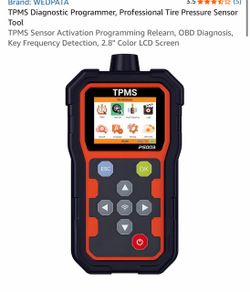 TPMS Diagnostic Programmer, Professional Tire Pressure Sensor Tool TPMS Sensor Activation Programming Relearn, OBD Diagnosis, Key Frequency Detection,
