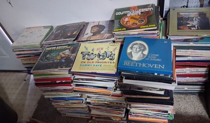Large Lot of Vintage Vinyl Records