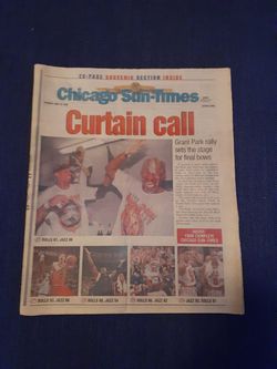 Chicago Sun Times June 16th 1998 Chicago Bulls