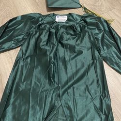 Green Kid Size Graduation Gown