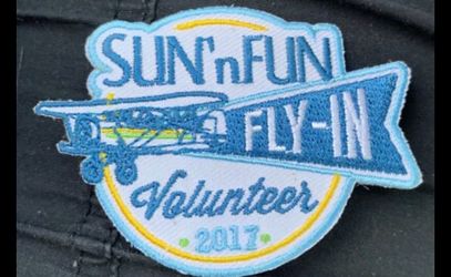 2017 Annual SUN’ N FUN FLY-IN Volunteer Air Show Patch