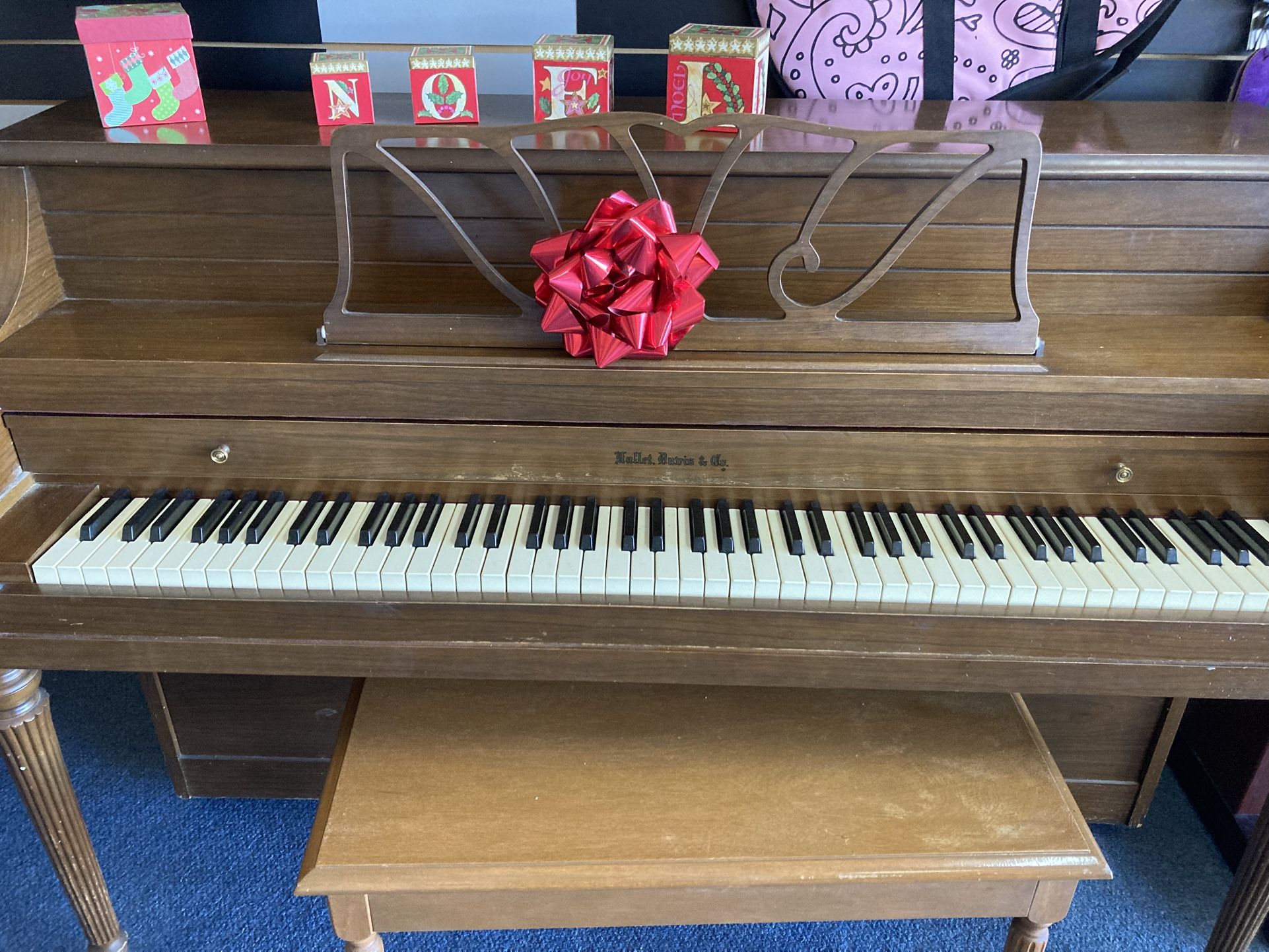 Hallet & Davis Piano And Bench