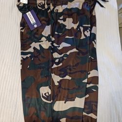 XL MENS Camouflage Workout Pants With Drawstring