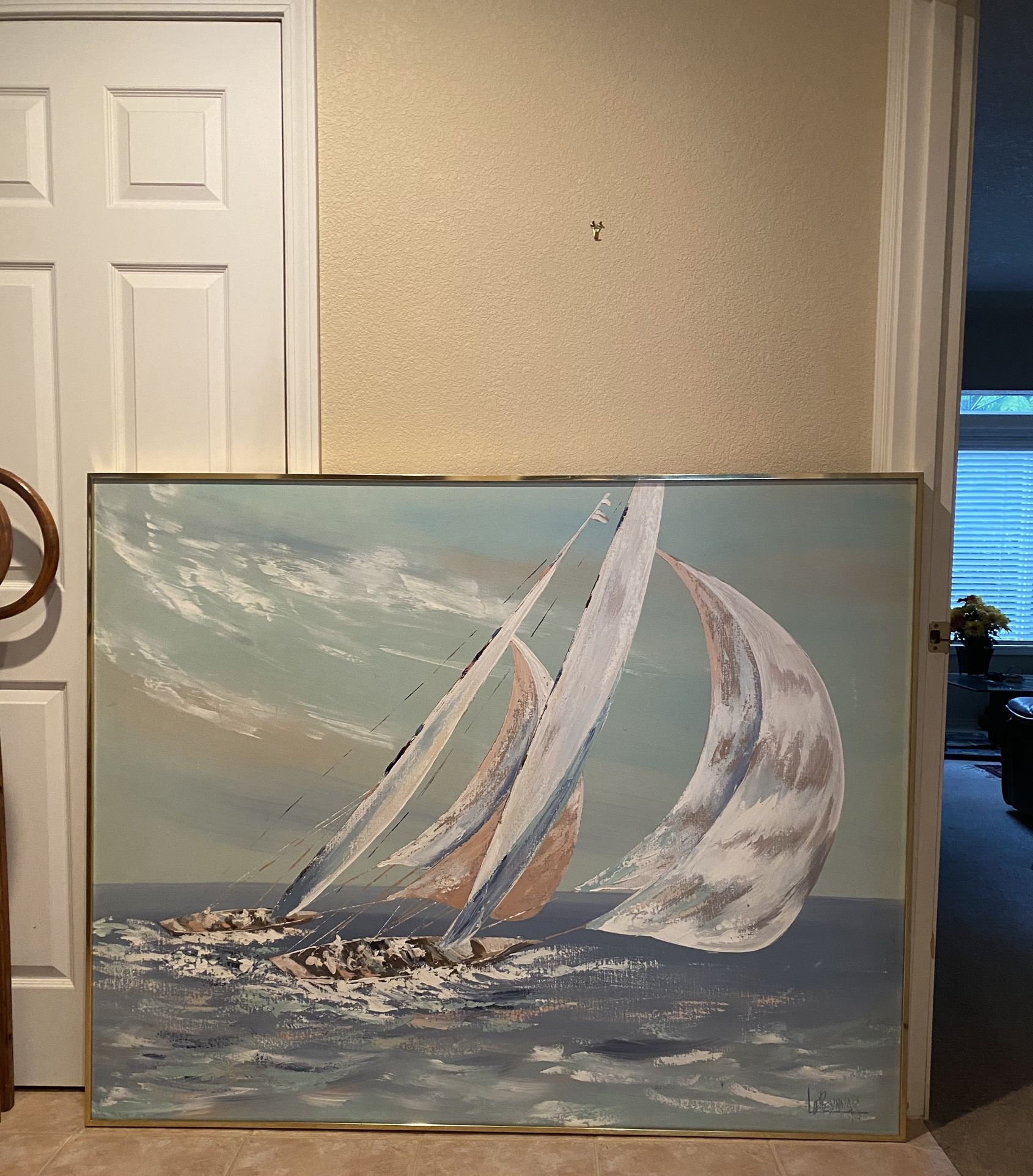 Large Sailboat Painting By Lee Reynolds