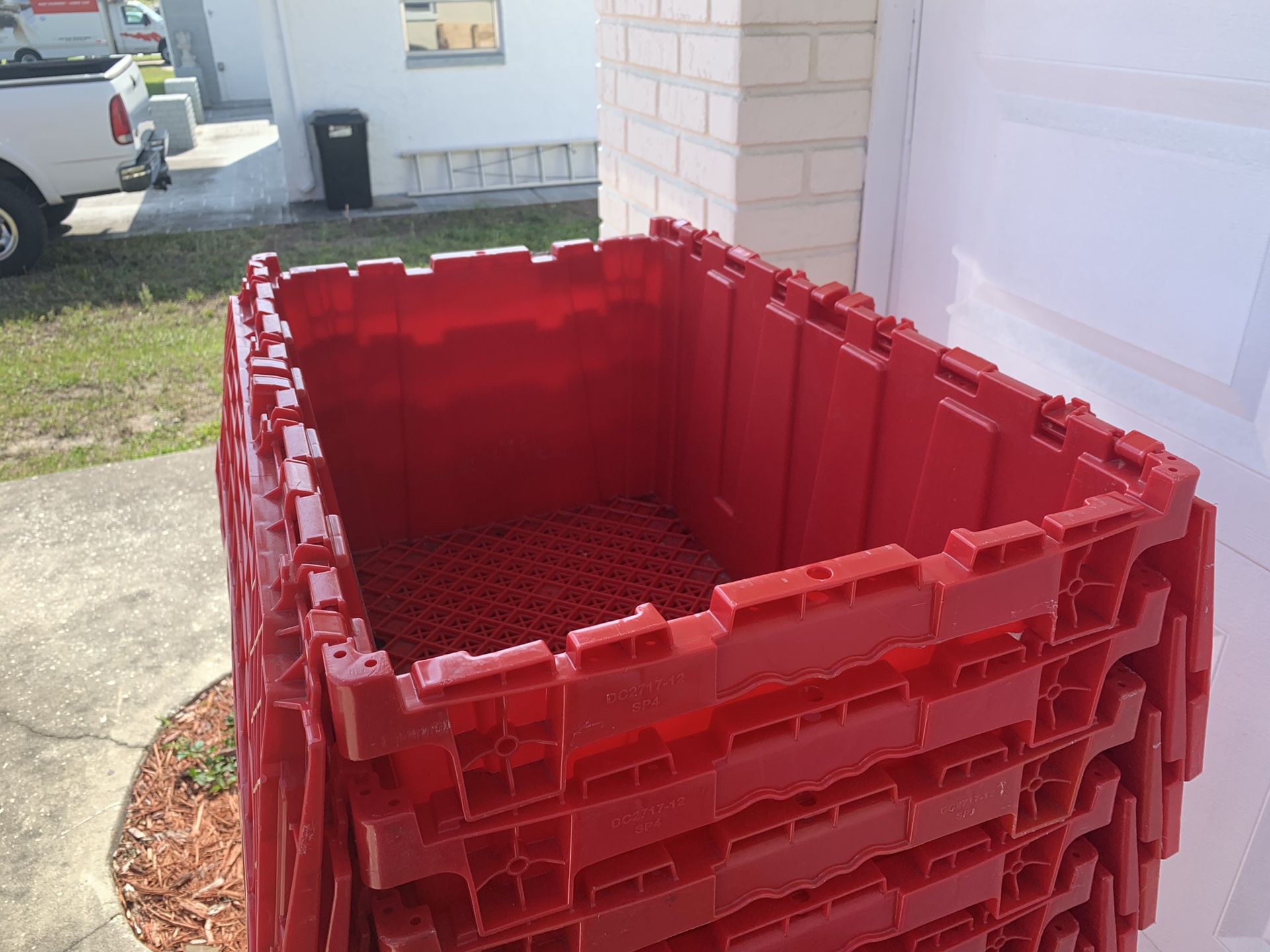 17 red large containers