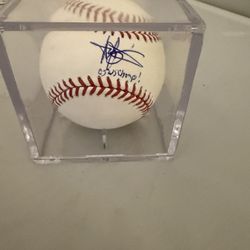 Harold Baines Autographed Football With COA